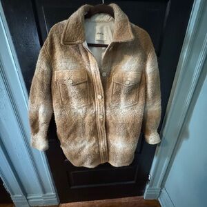 Wilfred Free Neutral Lined Jacket - Plaid Shacket